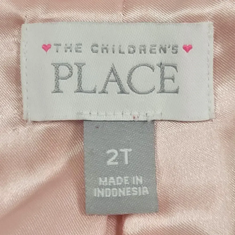 Toddler Girls Faux Fur Shrug w/‎ Rhinestone Button - Pink - Size 2T